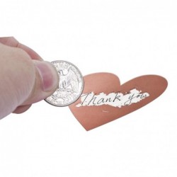 Heart shaped labels - scratch stickers - 2.5cm - 300 pieces