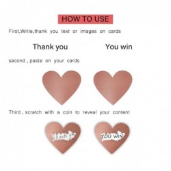 Heart shaped labels - scratch stickers - 2.5cm - 300 pieces