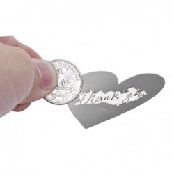 Heart shaped labels - scratch stickers - 2.5cm - 300 pieces