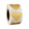Heart shaped labels - scratch stickers - 2.5cm - 300 pieces
