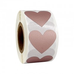 Heart shaped labels - scratch stickers - 2.5cm - 300 pieces