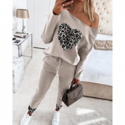 Elegant / sport tracksuit - set with sweater and pants - with heart / beads decoration