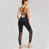 Sport mesh bodysuit - with spaghetti straps - for gym / yoga / fitness