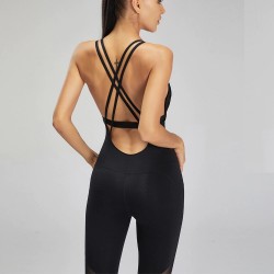 Sport mesh bodysuit - with spaghetti straps - for gym / yoga / fitness