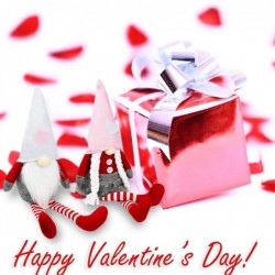 Valentines day long leg gnome - plush doll - 2 pieces