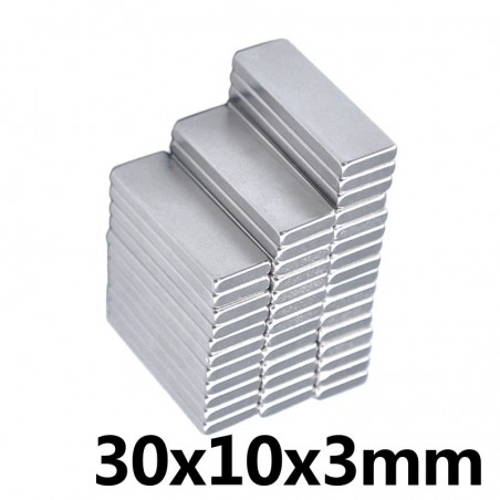 N35 - neodymium magnet - rectangle - 30 * 10 * 3mm