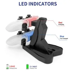 PS5 controller charger - charging dock - dual handle - wireless - USB - LEDAccessories