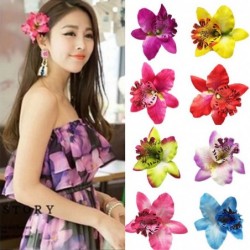 Fashionable hair clip - handmade - flower orchidHair clips