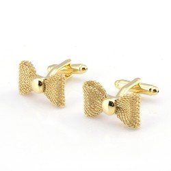 Bow-knot / ball - gold / silver metal cufflinks