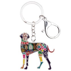 Great dane - enamel dog - metal keychain