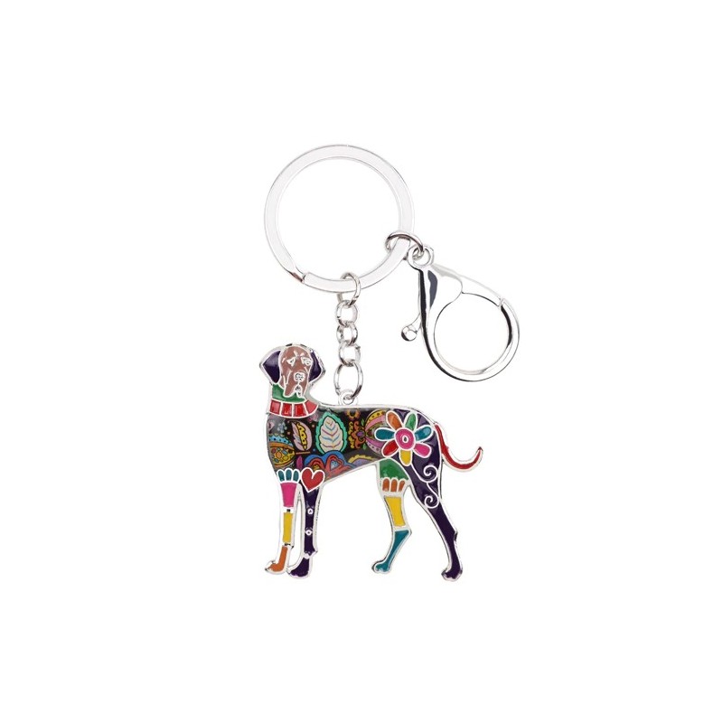 Great dane - enamel dog - metal keychain
