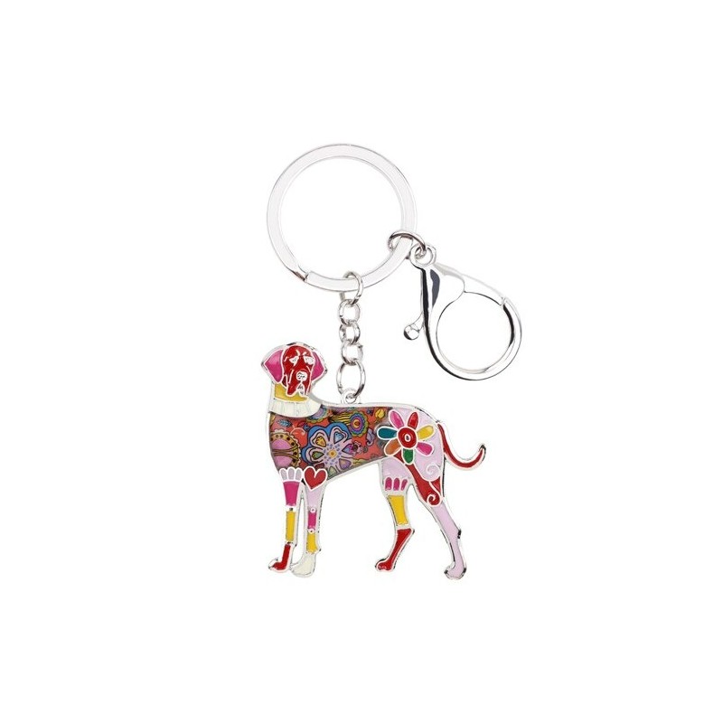 Great dane - enamel dog - metal keychain