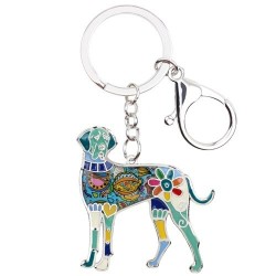 Great dane - enamel dog - metal keychain