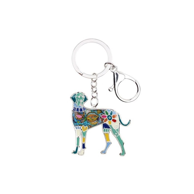 Great dane - enamel dog - metal keychain
