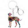 Great dane - enamel dog - metal keychain