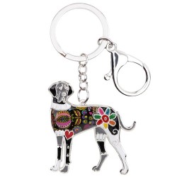 Great dane - enamel dog - metal keychain