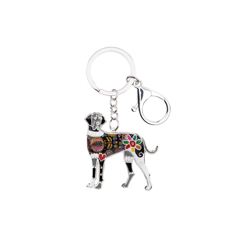 Great dane - enamel dog - metal keychain