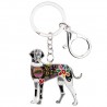 Great dane - enamel dog - metal keychain