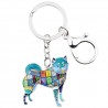 Shiba inu - enamel dog - metal keychainKeyrings