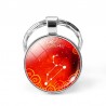12 zodiac signs - glass round keychain