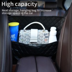 Leather storage bag - back car seat organiser