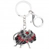 Enamel frilled lizard - metal keychainKeyrings