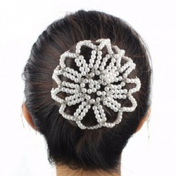 Hair bun cover - handmade - crochet design - with pearls