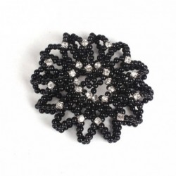 Hair bun cover - handmade - crochet design - with pearls