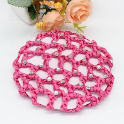 Hair bun cover - handmade - crochet design - with pearls