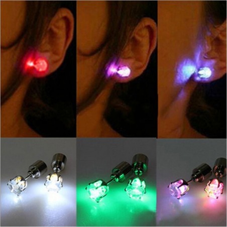 Small earring - with LED - stainless steel - 1 piece