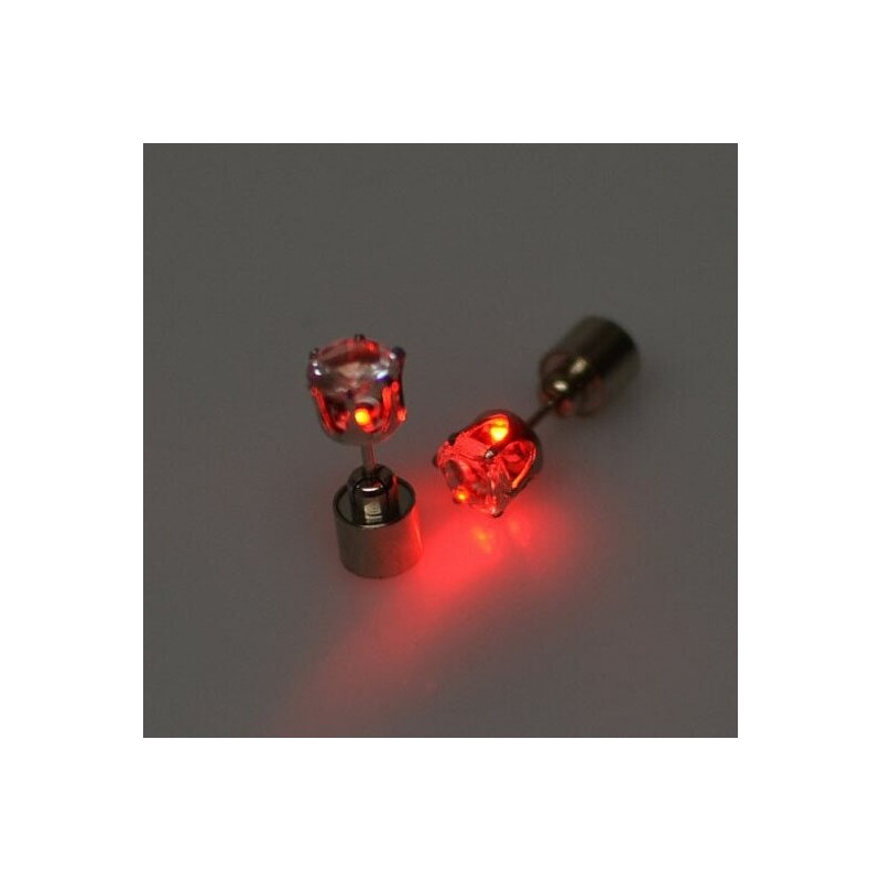 Small earring - with LED - stainless steel - 1 piece