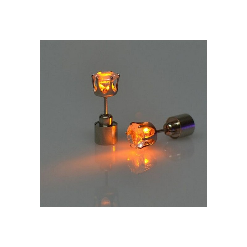 Small earring - with LED - stainless steel - 1 piece