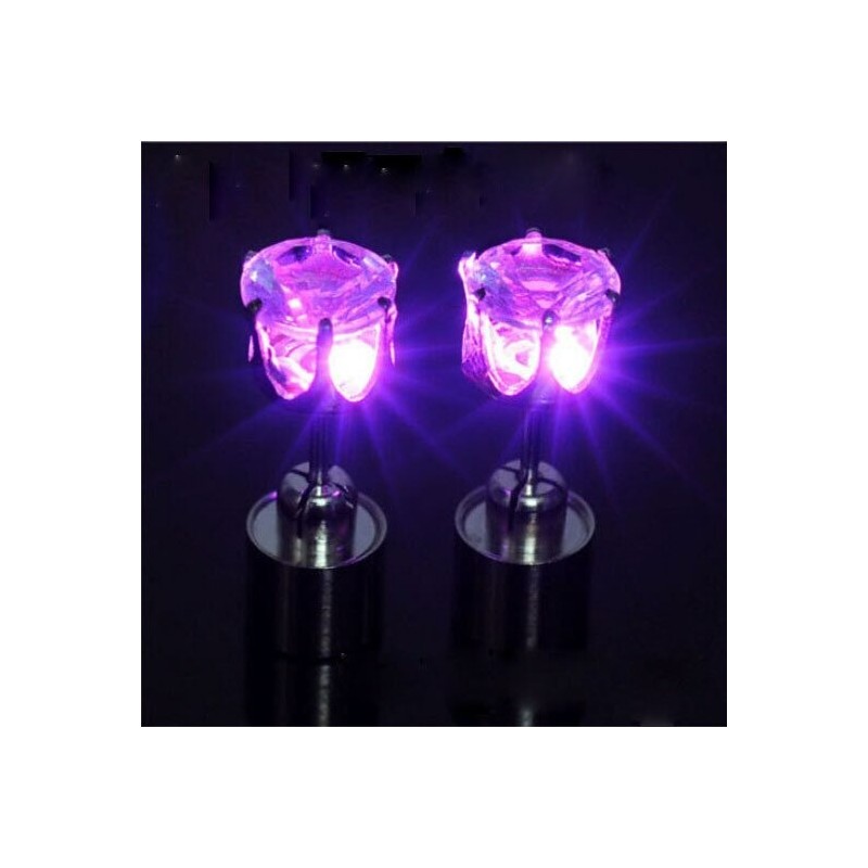 Small earring - with LED - stainless steel - 1 piece