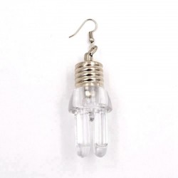 Bulb shaped earrings - with LED light