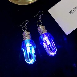 Bulb shaped earrings - with LED light