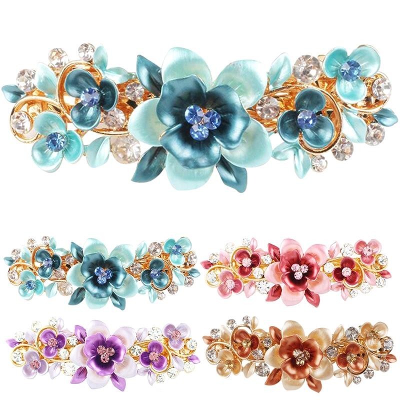 Crystal hair clip with butterflies / flowersHair clips