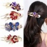 Luxurious crystal hair clip - butterflies / flowers