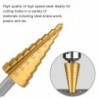 HSS drill bits - straight groove - titanium coated - for wood / metal cutting - 3 pieces