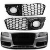 Grille intake cover - with fog light hole - honeycomb mesh - for Audi A4 B8 RS4