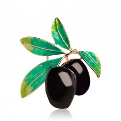 Colorful fruits shape - crystal brooch