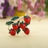 Elegant brooch with a sprig of strawberriesBrooches