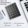 Portable numeric keyboard - Bluetooth - with USB HUB splitter