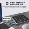 Portable numeric keyboard - Bluetooth - with USB HUB splitter