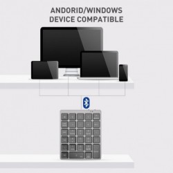 Portable numeric keyboard - Bluetooth - with USB HUB splitter