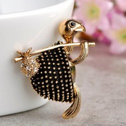 Walking crystal tortoise - vintage brooch