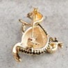 Walking crystal tortoise - vintage brooch