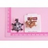 Fashionable brooch with crystal tortoise