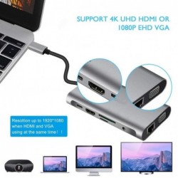 USB type-C - HUB type-C to HDMI 4K VGA adapter - RJ45 Lan Ethernet - SD - TF - 3.5mm jackHDMI switchers