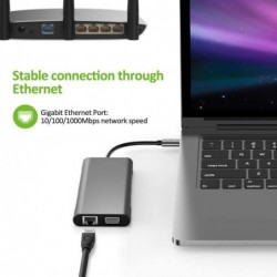 USB type-C - HUB type-C to HDMI 4K VGA adapter - RJ45 Lan Ethernet - SD - TF - 3.5mm jackHDMI switchers