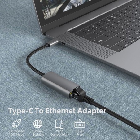 USB-C to RJ45 - Lan adapter - for MacBook Pro Samsung type-C - network card - Ethernet